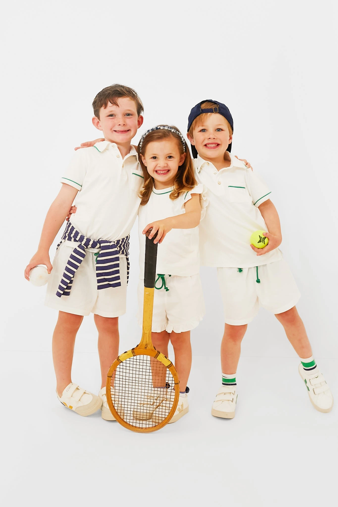 Exclusive Green Piping White Stella Shorts 8 Exclusive Green Piping White Stella Shorts - Image 6