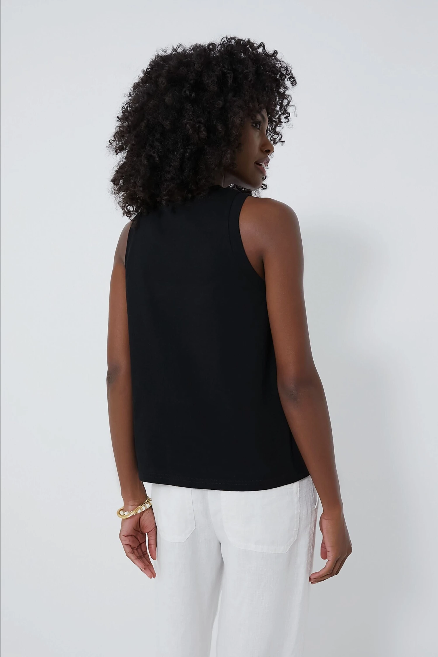 Black Anthos Cotton Tank 5 Black Anthos Cotton Tank - Image 3