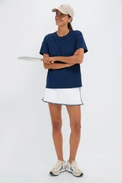 Navy Short Sleeve Performance Jersey Ryan Boyfriend Tee -Urban Motion by3OcpJMqBMeb7th5bQoEB8SV8gbdcaW 1