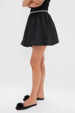 Black Taffeta Embellished Camila Mini Skirt -Urban Motion c8MJ66vfovIiuONzGAbvs9WWQFlvvpDp 1