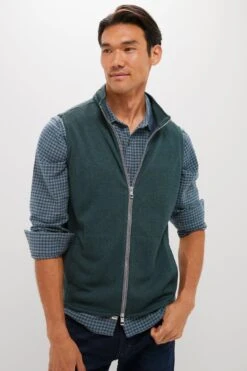 Peter Millar Deep Verdant Crown Sweater Fleece Vest