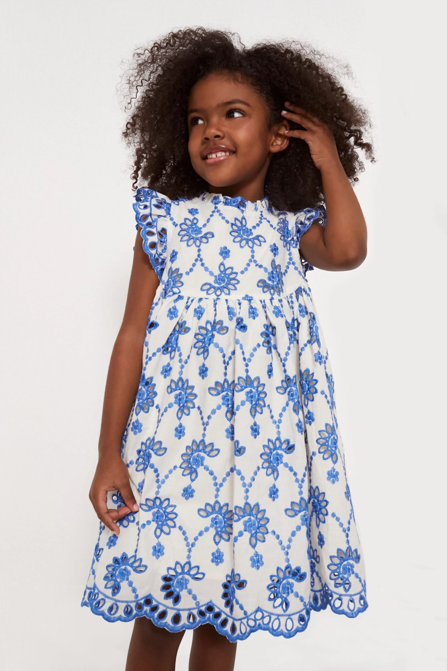 Blue Eyelet Cynthia Dress 3 Blue Eyelet Cynthia Dress