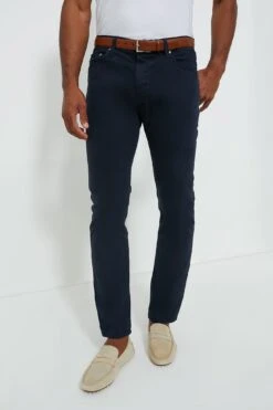 AG Jeans The Graduate In New Navy Sueded Twill (34" Inseam)