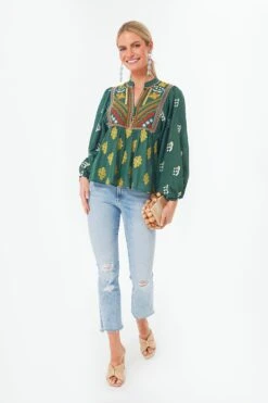 Green Lucknow Mandarin Balloon Top -Urban Motion e28sxc6n1nvfDyJnVDPseWeh9rk67IM7 1