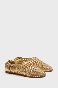 Gold Open Weave Ballet Flats -Urban Motion efjFcQDXpHbXEIg8XLqvULee8hGMg7S5 1
