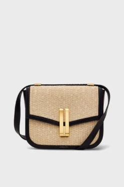 Black Natural Raffia Vancouver Bag