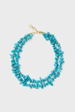 Turquoise Double Strand Mabel Necklace
