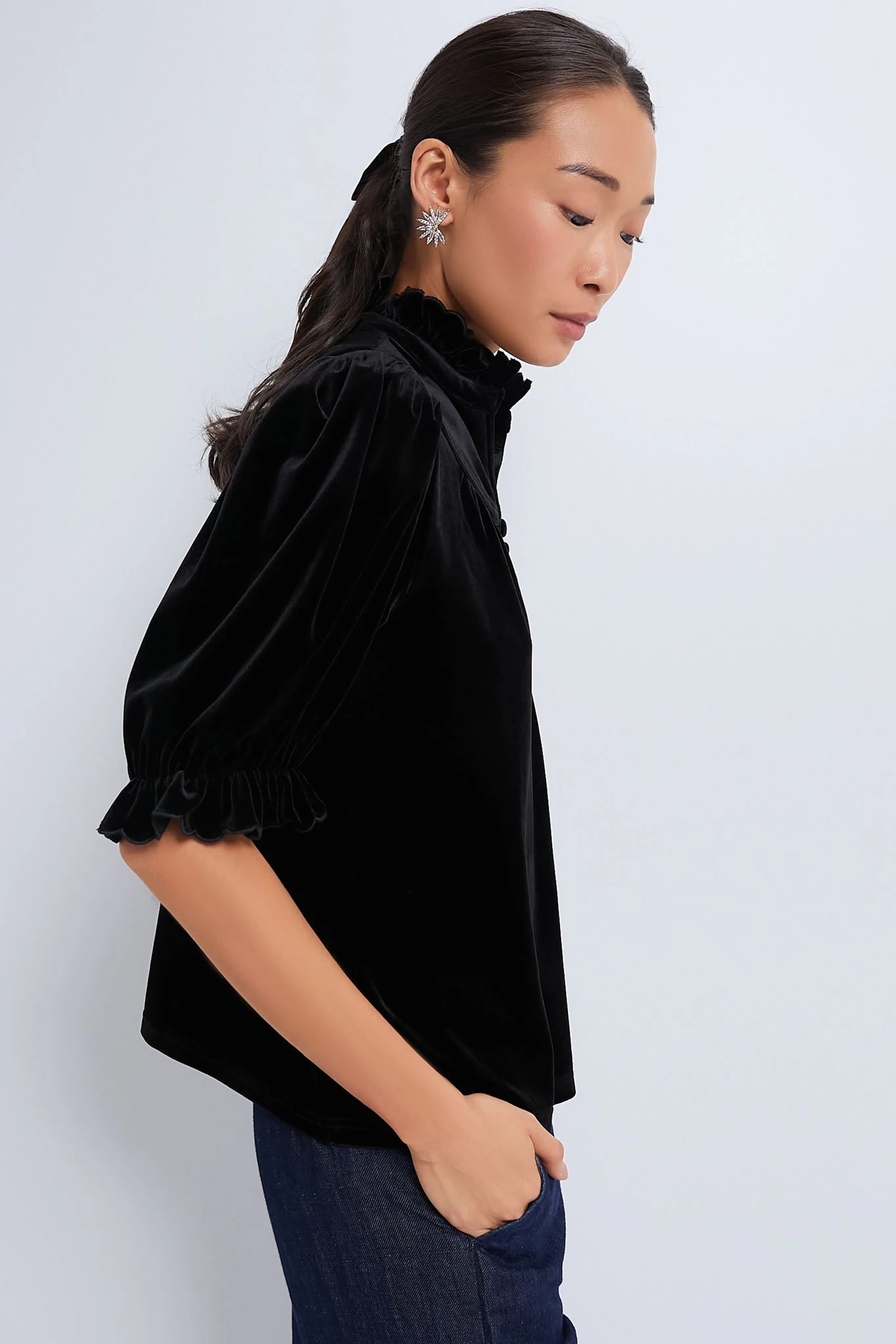 Black Velvet Selena Blouse 5 Black Velvet Selena Blouse - Image 3