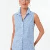 Blue And White Stripe Sleeveless Shirt -Urban Motion gjkIp2eKNYB7rlD1Zsbd0OE4LLojaFkF 1