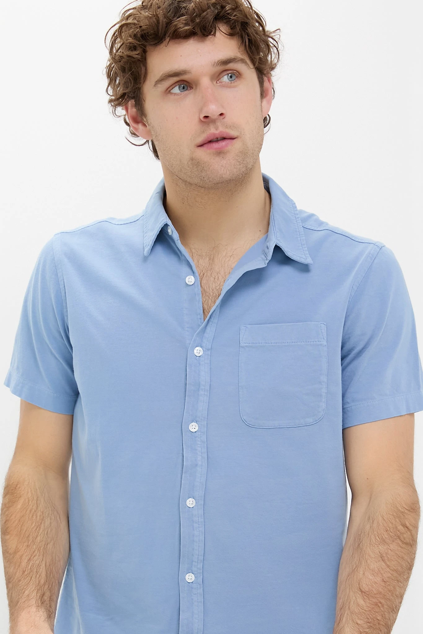 Light Blue Short Sleeve Saltaire Shirt 8 Light Blue Short Sleeve Saltaire Shirt - Image 6