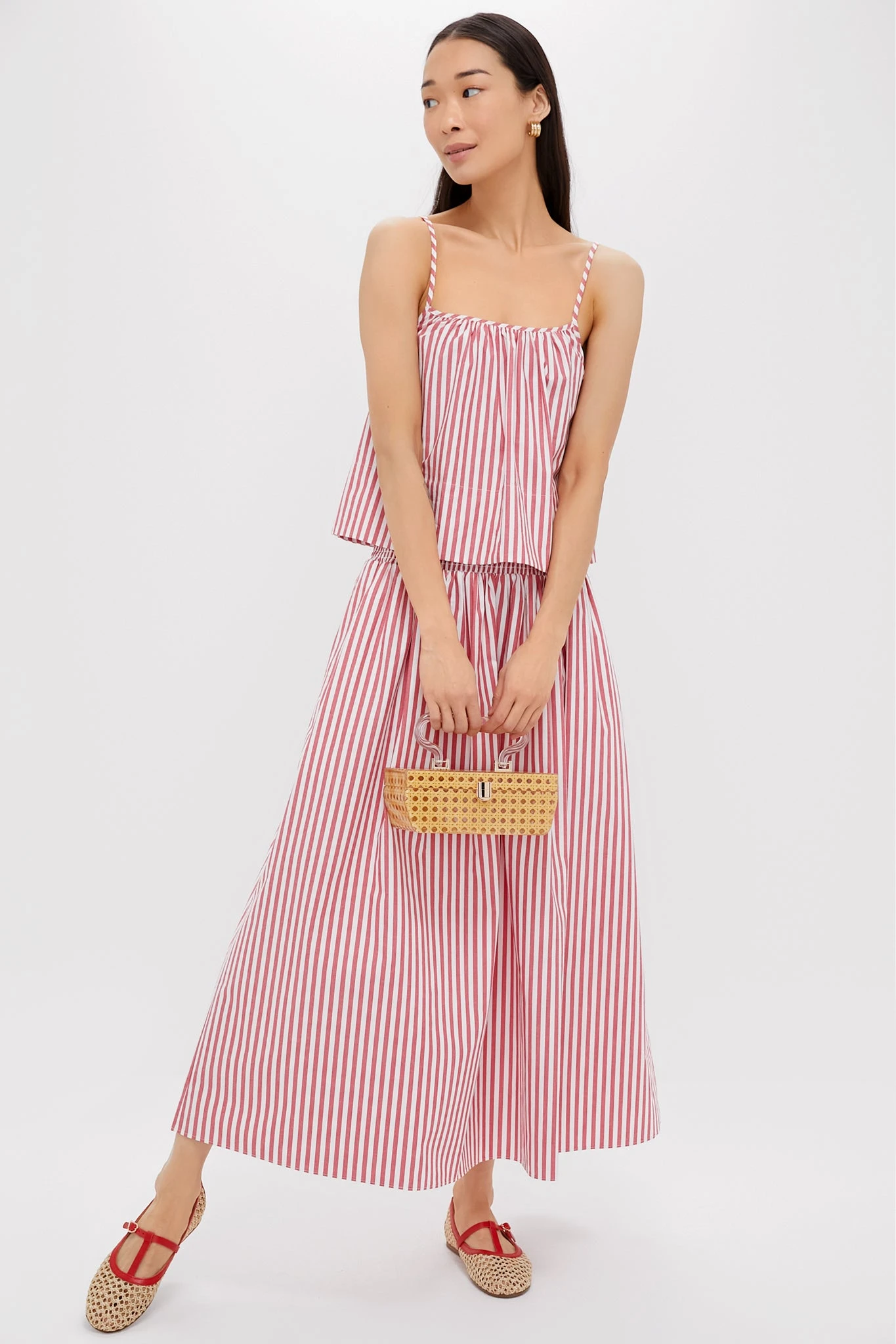 Solid & Striped Lipstick Red Noreen Skirt 5 Solid & Striped Lipstick Red Noreen Skirt - Image 3