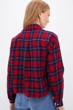 Red Plaid Flannel Cropped Jasper Button Down -Urban Motion hFHtYtK1xIwwWimp2ZMwFoTR5Q4JGz0O 1