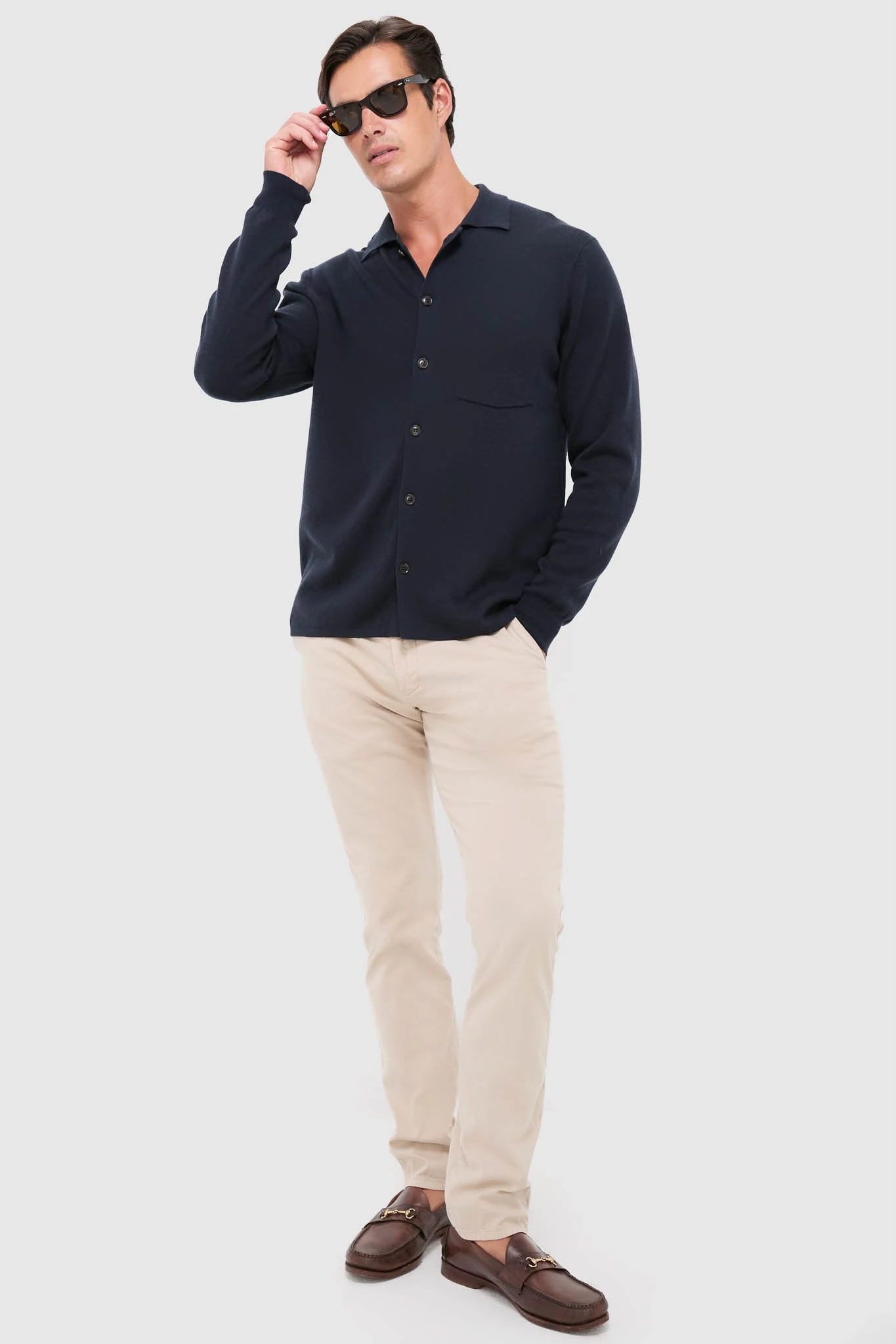 Navy Merino Cardigan 7 Navy Merino Cardigan - Image 5