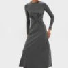Heathered Charcoal Long Sleeve Volta Dress -Urban Motion iUsBiu2dseO5sWMohS7Bm1b03AhoEJ0x 1