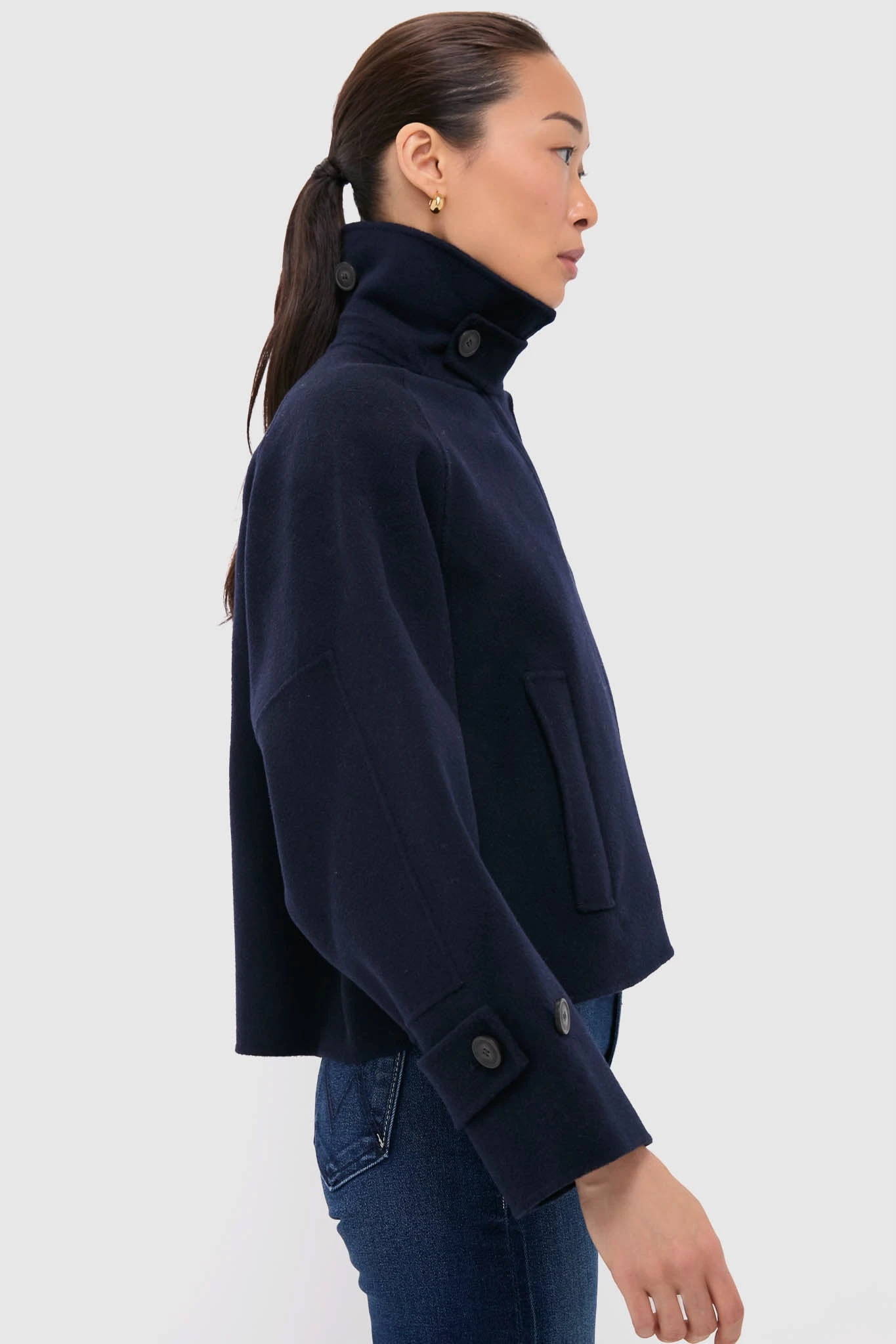 Weekend Max Mara Navy Carella Short Coat 5 Weekend Max Mara Navy Carella Short Coat - Image 3
