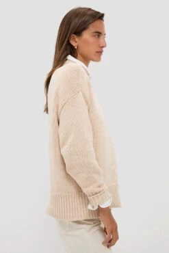Sandstone Cotton Cliff Crewneck Sweater -Urban Motion jDskNIiUJoQRcdwXEp19M2hR0Mqr485r 1