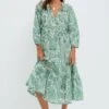Misty Jade Blossom Long Sleeve Salty Paloma Caftan -Urban Motion jf1IOVw8xGVCLvZ7sWmLzjcvYpaHkitF 1