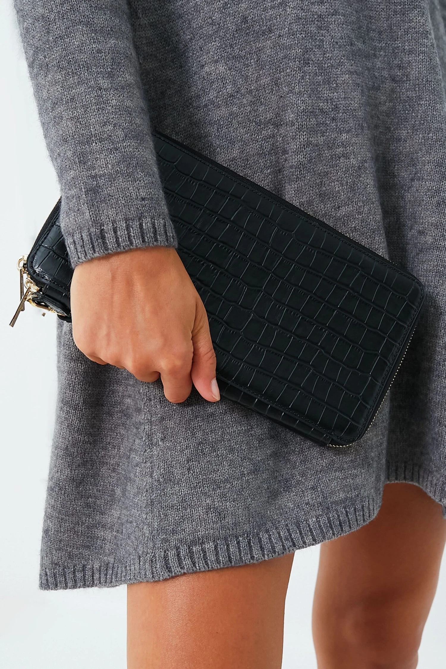 Black Croc Travel Wallet 4 Black Croc Travel Wallet - Image 2