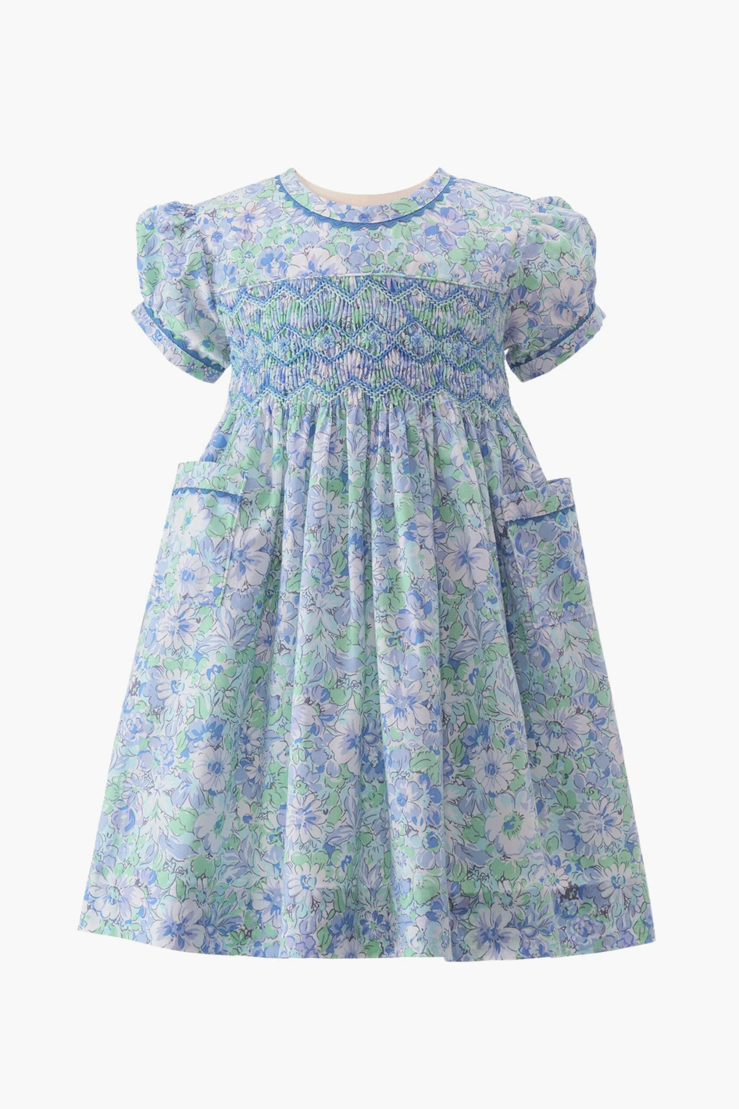 Floral Meadow Smocked Dress & Bloomers 4 Floral Meadow Smocked Dress & Bloomers - Image 2
