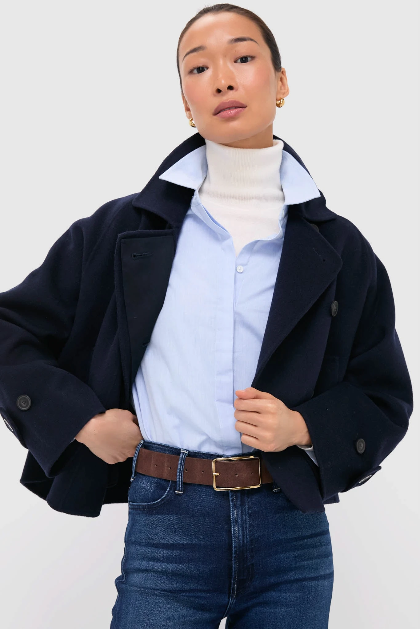 Weekend Max Mara Navy Carella Short Coat 3 Weekend Max Mara Navy Carella Short Coat