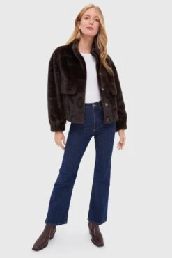 Ba&sh Faux Fur Chocolate Paros Coat -Urban Motion l0tCwkGqTI6N0psdNikydyYqhAuT9Goh 1