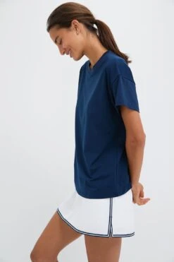 Navy Short Sleeve Performance Jersey Ryan Boyfriend Tee -Urban Motion m73KBZtuPUoDpSjWRoDW76FyGGnZC41p 1