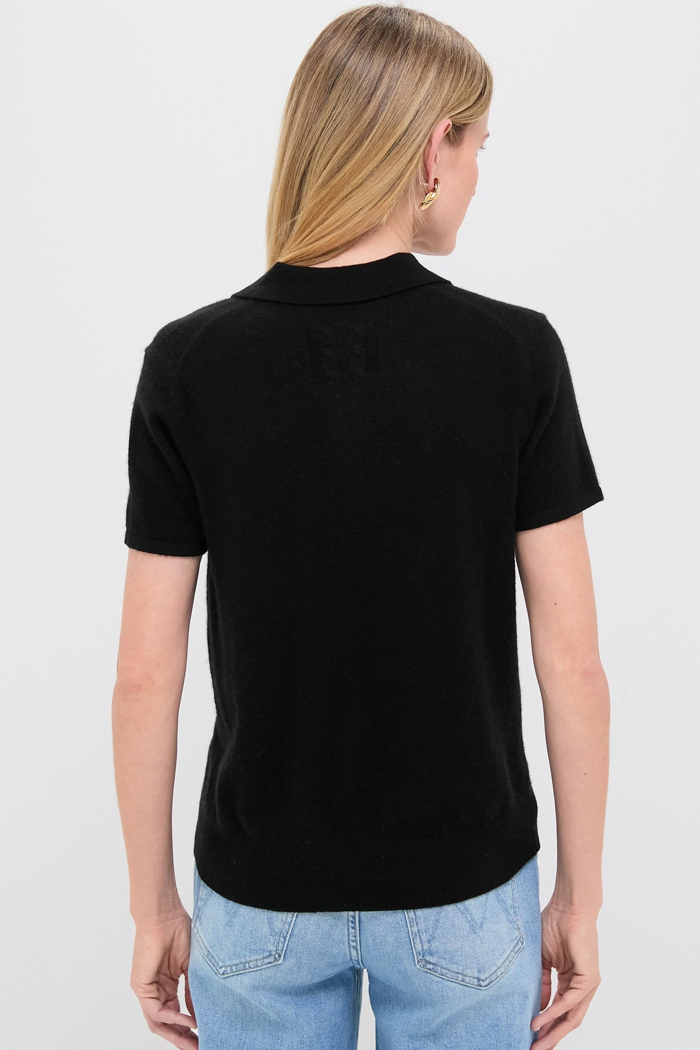 Black Cashmere Short Sleeve Polo 6 Black Cashmere Short Sleeve Polo - Image 4