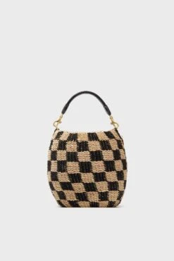 Black & Natural Checker Pot De Miel