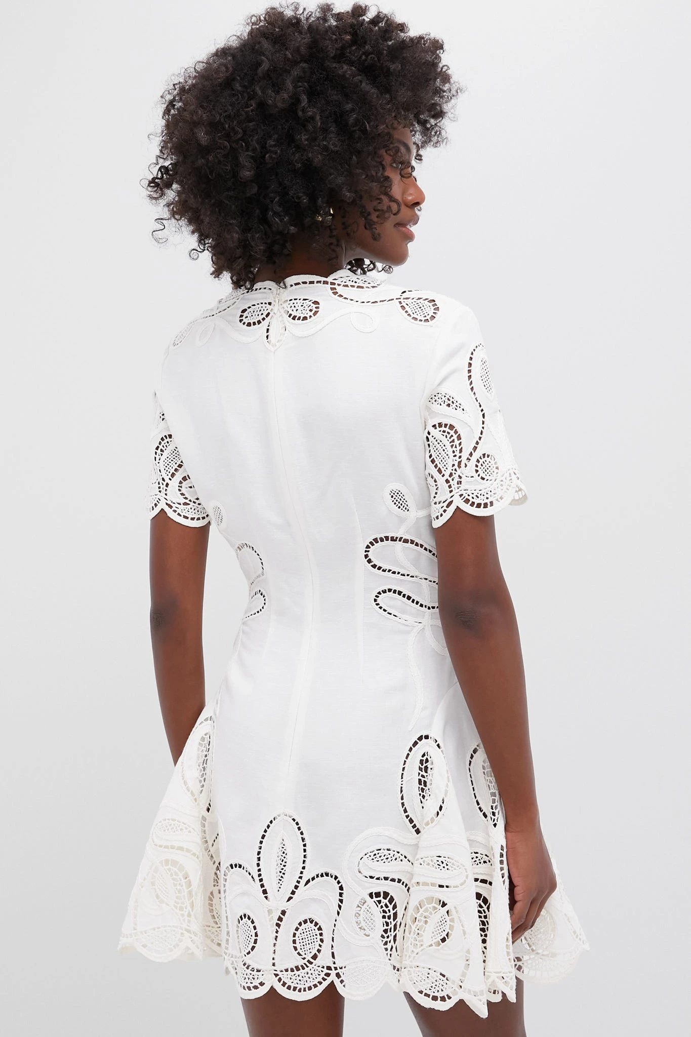 Ivory Morrigan Short Sleeve Mini Dress 6 Ivory Morrigan Short Sleeve Mini Dress - Image 4
