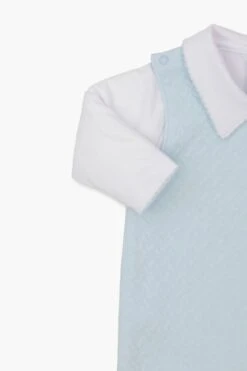 Blue And White Jacquard Overall Set -Urban Motion mmlVCcWcu9Y1RsAvF6OUpeNI9a8brB2u 1