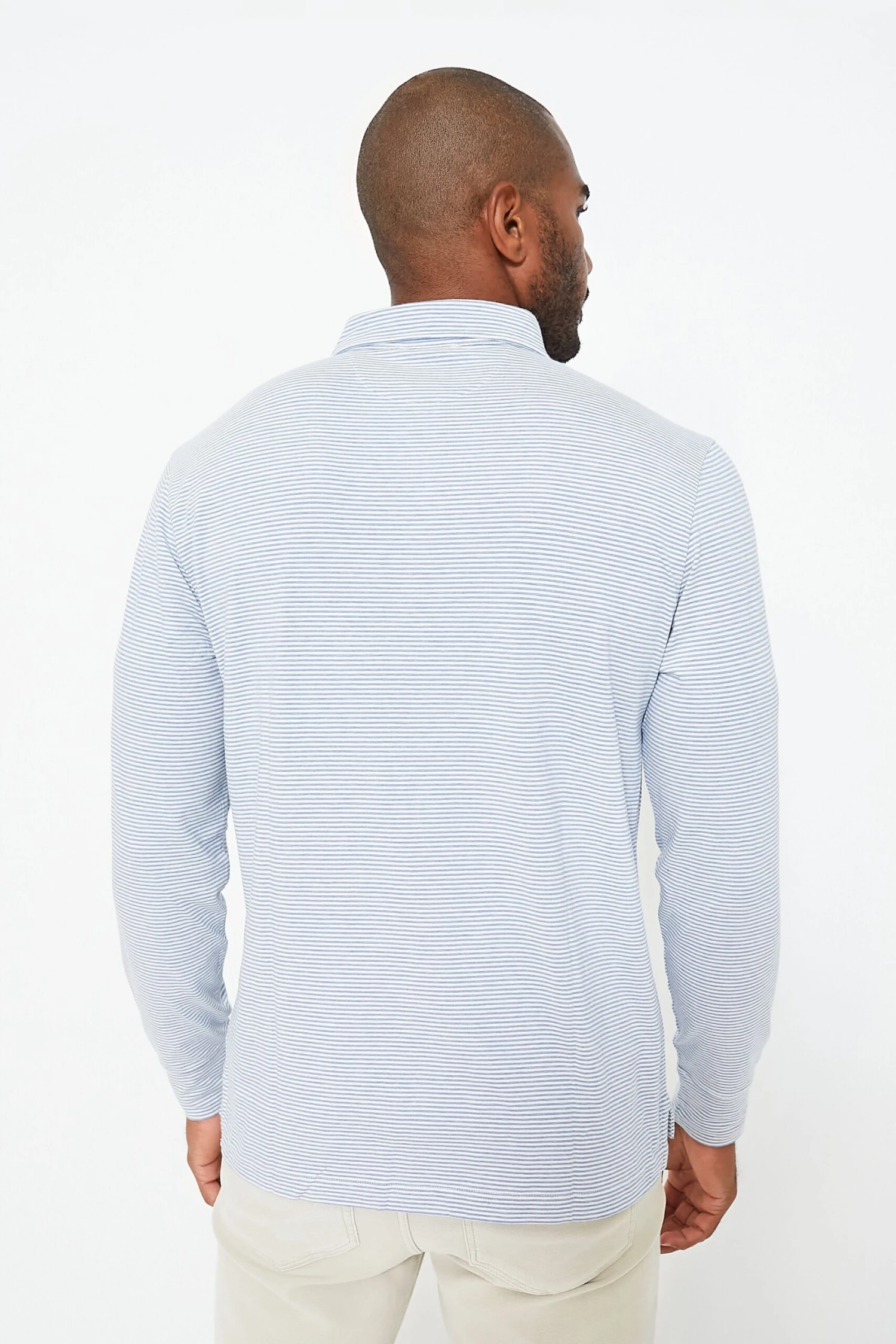 Madaket Stripe Long Sleeve Movement Polo 6 Madaket Stripe Long Sleeve Movement Polo - Image 4