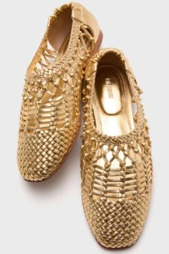 Gold Open Weave Ballet Flats -Urban Motion nEqbrVazuXaa8lNFEa0hj3oWkhp56J6T 1