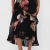 Zimmermann Russet Floral Hypnotic Asymmetric Midi Skirt