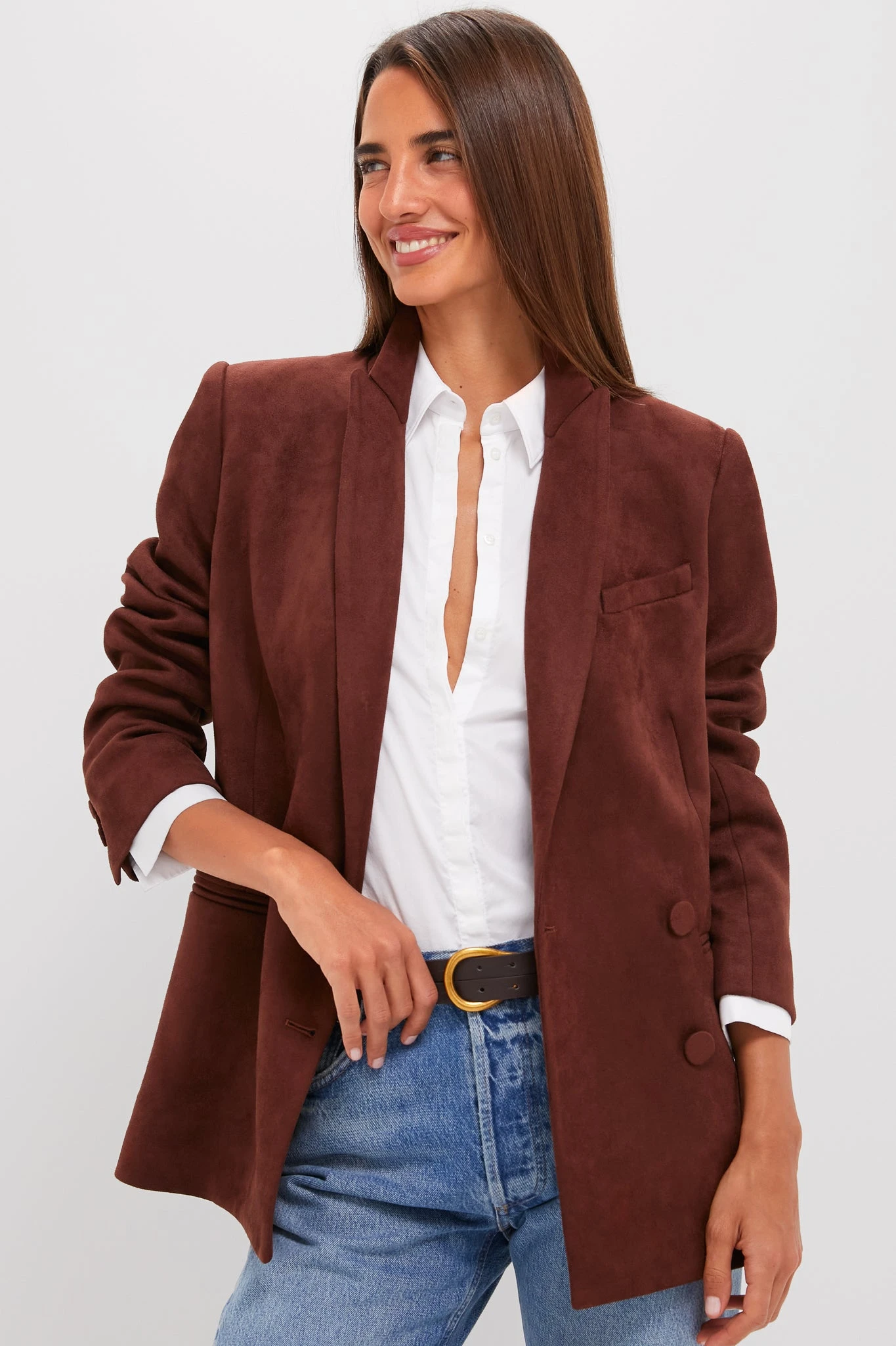 Deep Mocha Vegan Suede Diana Blazer 3 Deep Mocha Vegan Suede Diana Blazer