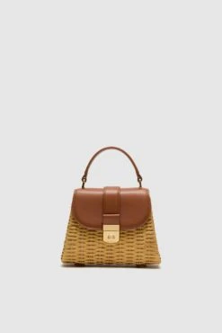 Veronica Beard Hazelwood Small Wicker Avenue Bag