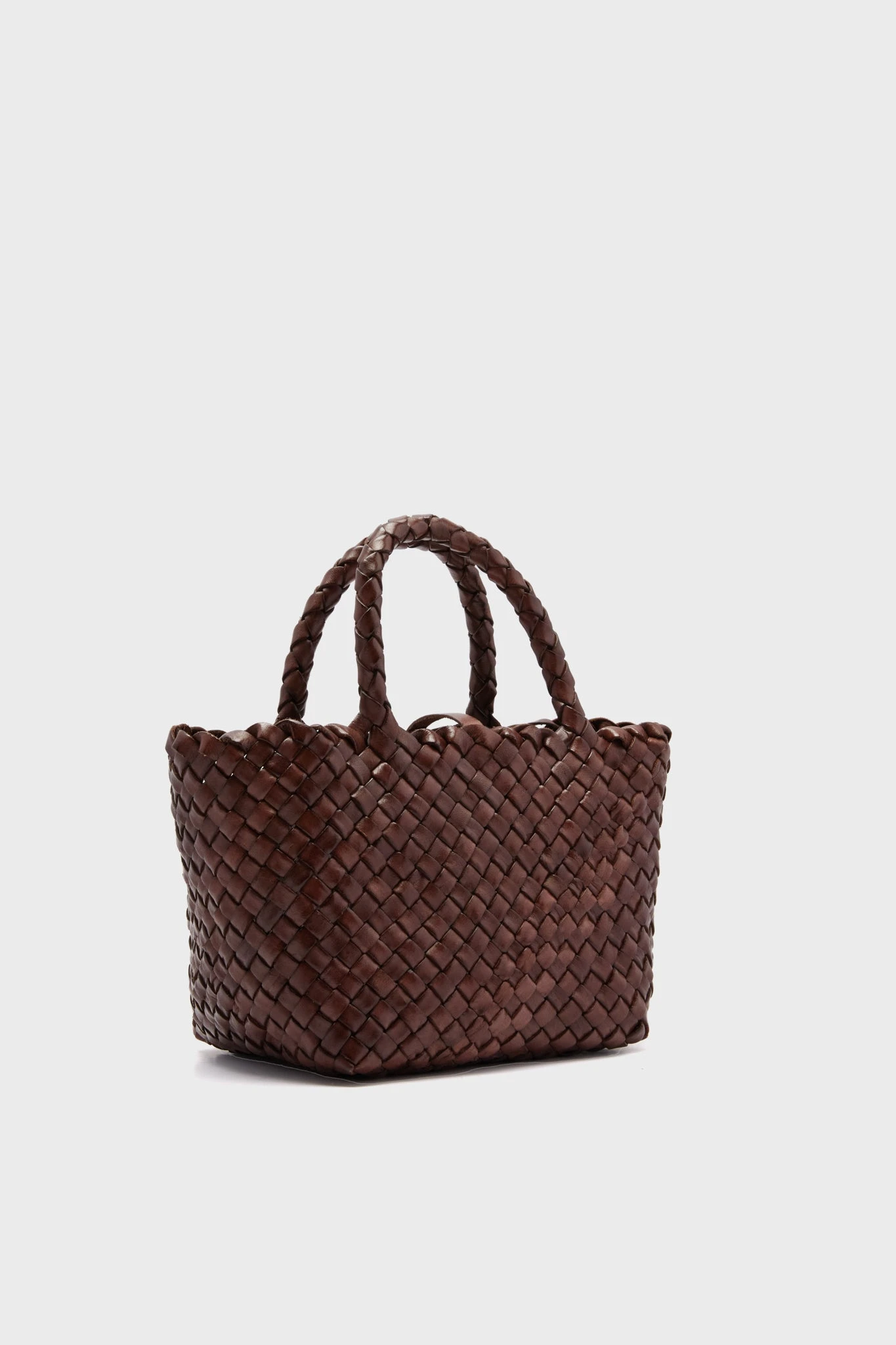 Dark Brown Leather Mini Basket 4 Dark Brown Leather Mini Basket - Image 2