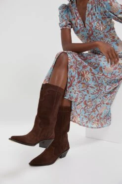 Chocolate Brown Suede Wilson Cowboy Boots -Urban Motion nqSn44rah6DQx7GfgcrsGzlqQfhwCnGp 1