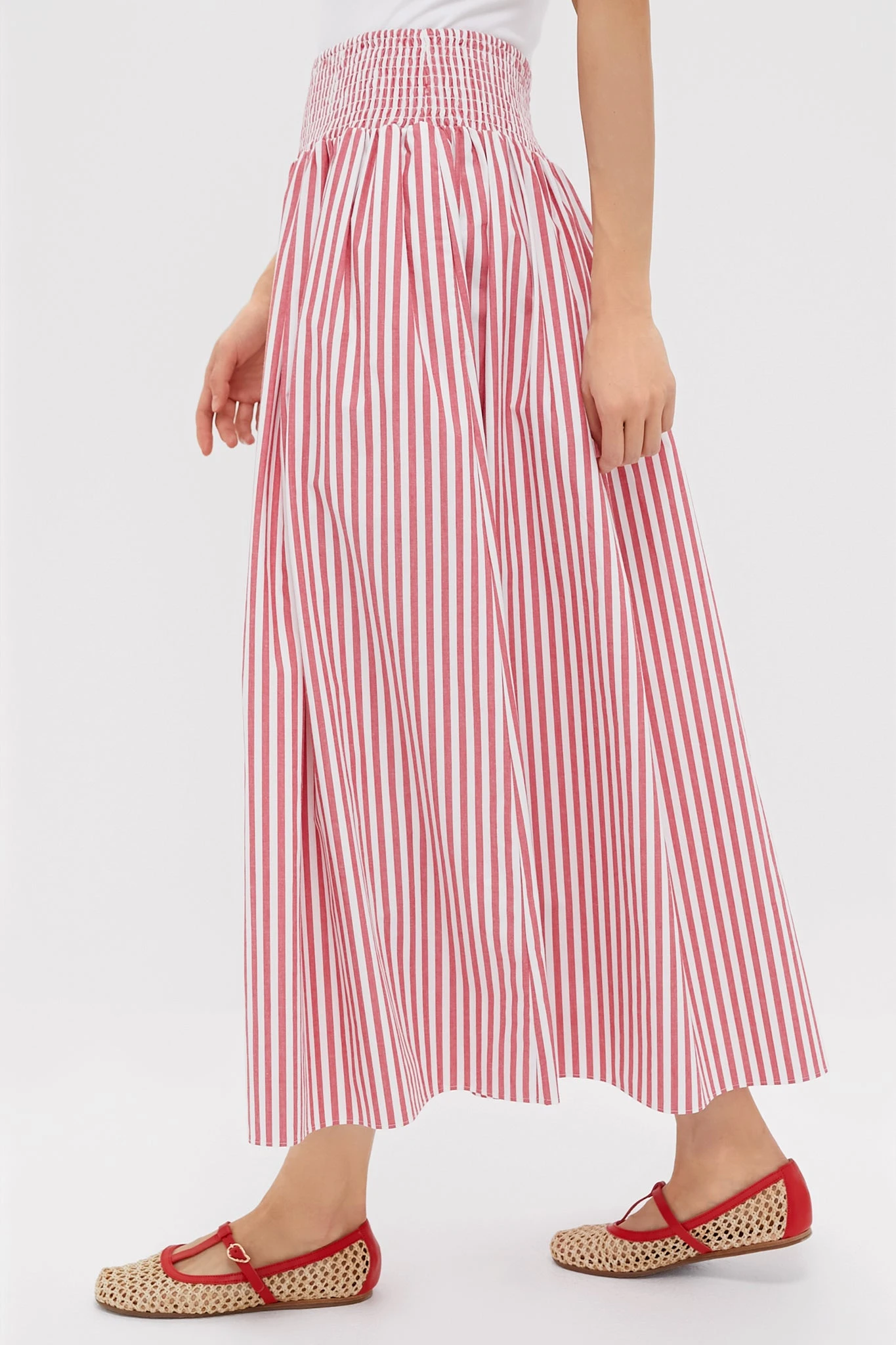 Solid & Striped Lipstick Red Noreen Skirt 6 Solid & Striped Lipstick Red Noreen Skirt - Image 4