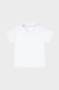 White French Terry Polo Shirt