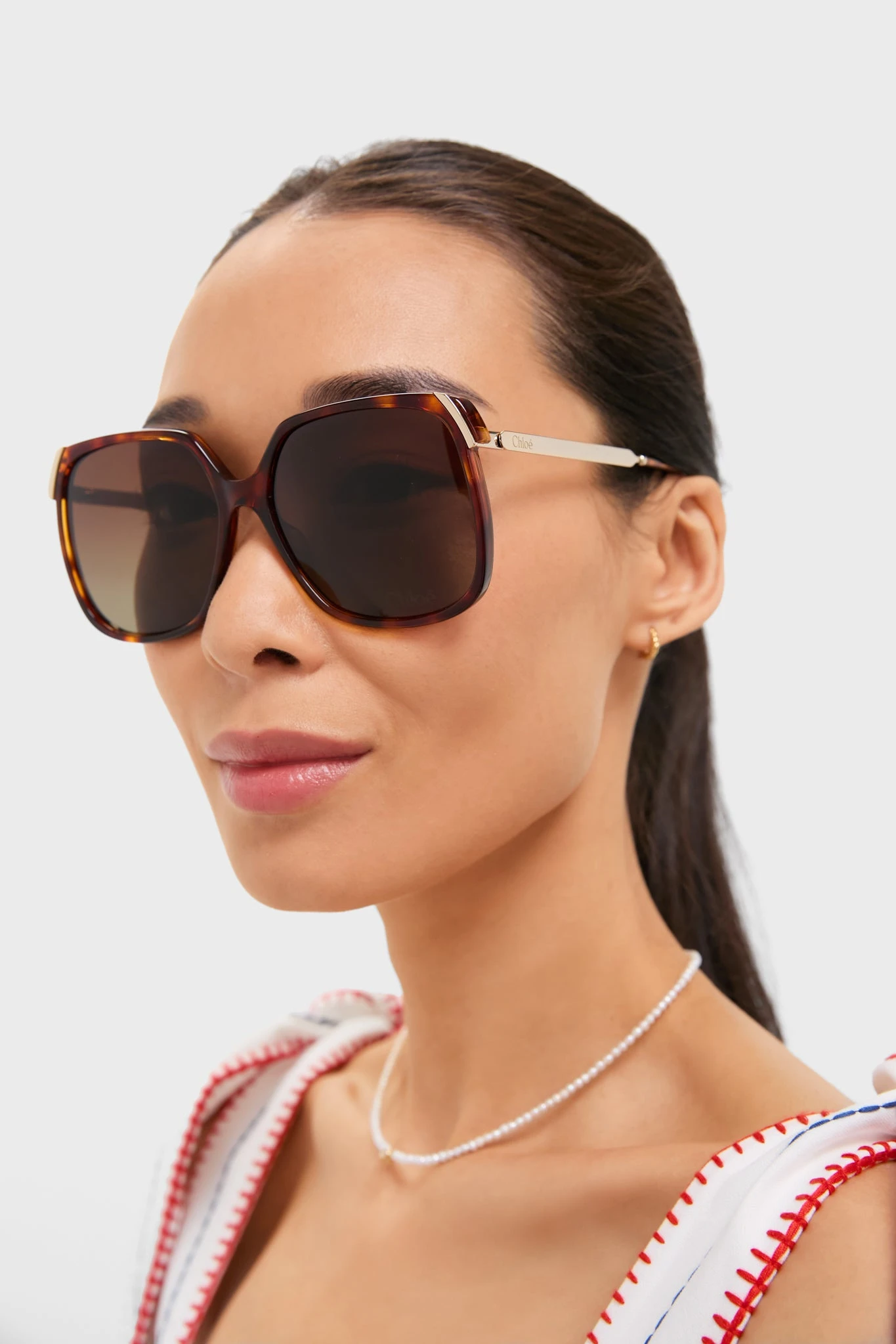 Chloé Havana Aly Combi Sunglasses 4 Chloé Havana Aly Combi Sunglasses - Image 2