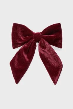 Burgundy Big Velvet Girl Clip