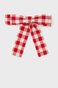 Ladybug Red Gingham Antoinette Bow Barrette