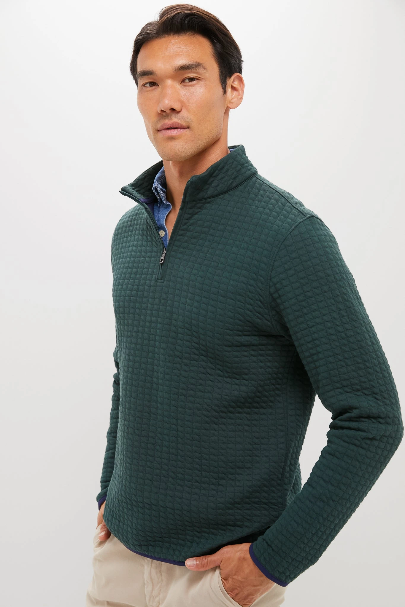 Peter Millar Nordic Pine Quad Quilted Quarter Zip 5 Peter Millar Nordic Pine Quad Quilted Quarter Zip - Image 3