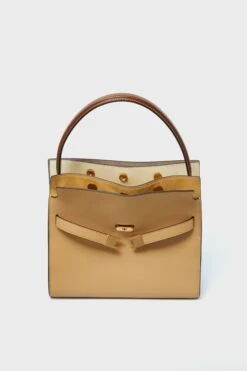 Tory Burch Dark Sand Lee Radziwill Small Double Bag