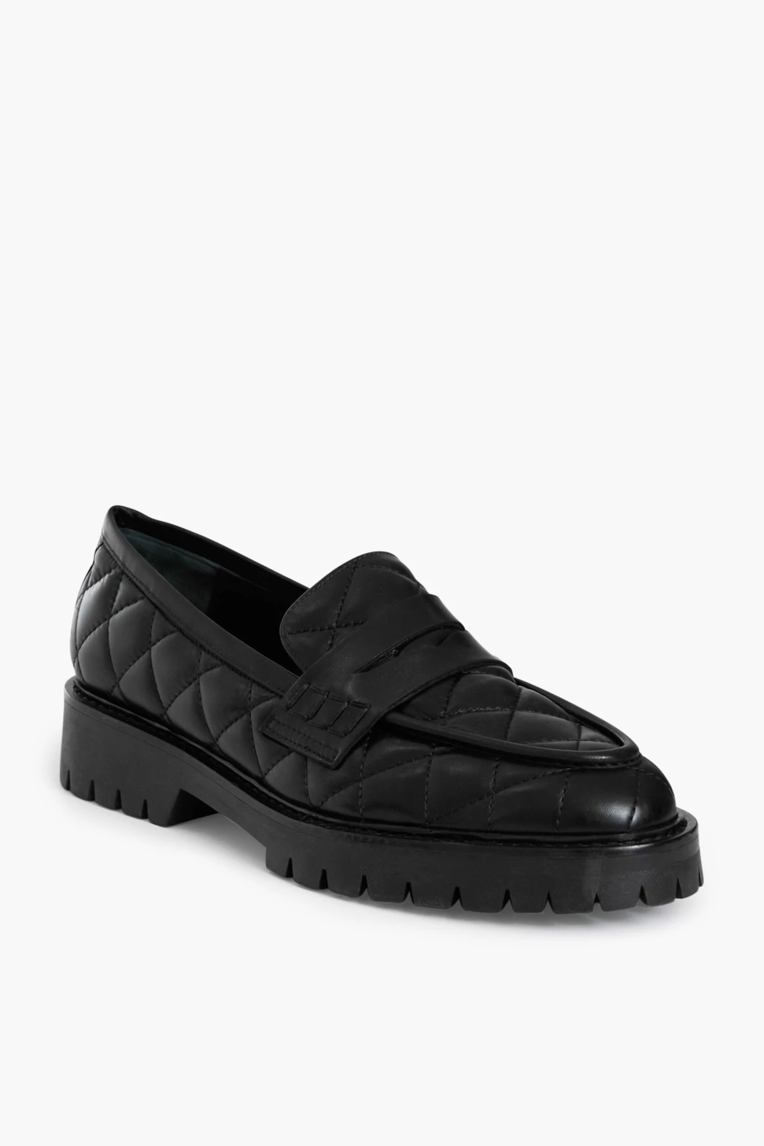 Black Quilted Leather Signe Loafers 3 Black Quilted Leather Signe Loafers