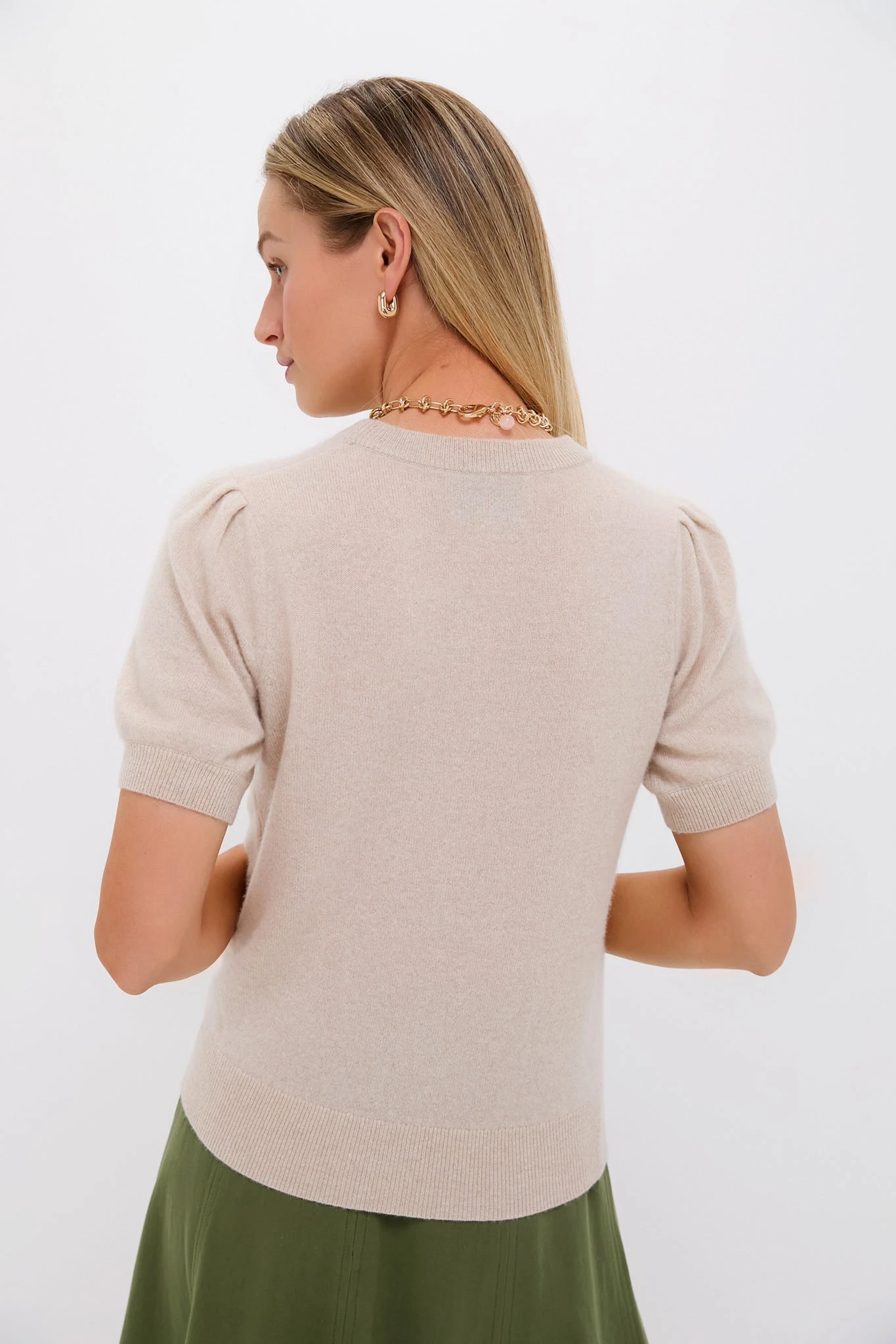 Sandstone Short Sleeve Cashmere Audrey Sweater 6 Sandstone Short Sleeve Cashmere Audrey Sweater - Image 4