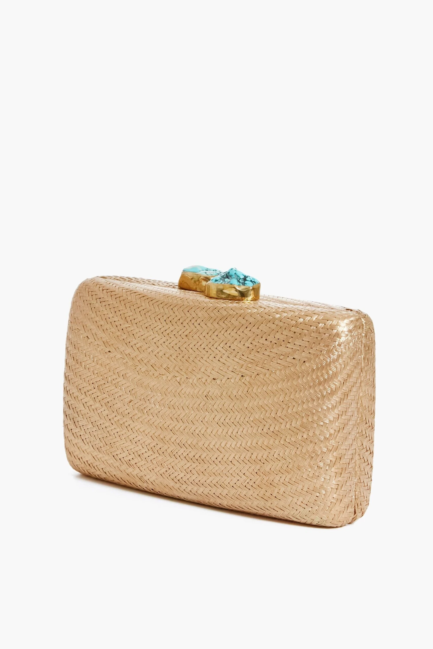 Gold Jen Turq Stones Clutch 9 Gold Jen Turq Stones Clutch - Image 7
