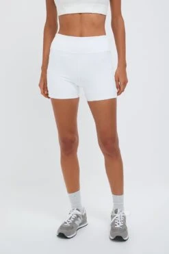 White Cane 4 Inch Aaron Tennis Short