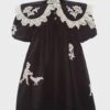 Black Mika Applique Velveteen Dress -Urban Motion sx30GBmfKurOGNTiL5kfrK2CTpFq8Oxs 1