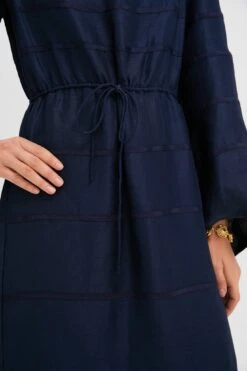 Navy Ribbon Caftan Dress -Urban Motion tnmJmGimdtpg2xO8eqtJ3HT1EH2Kleyr 1